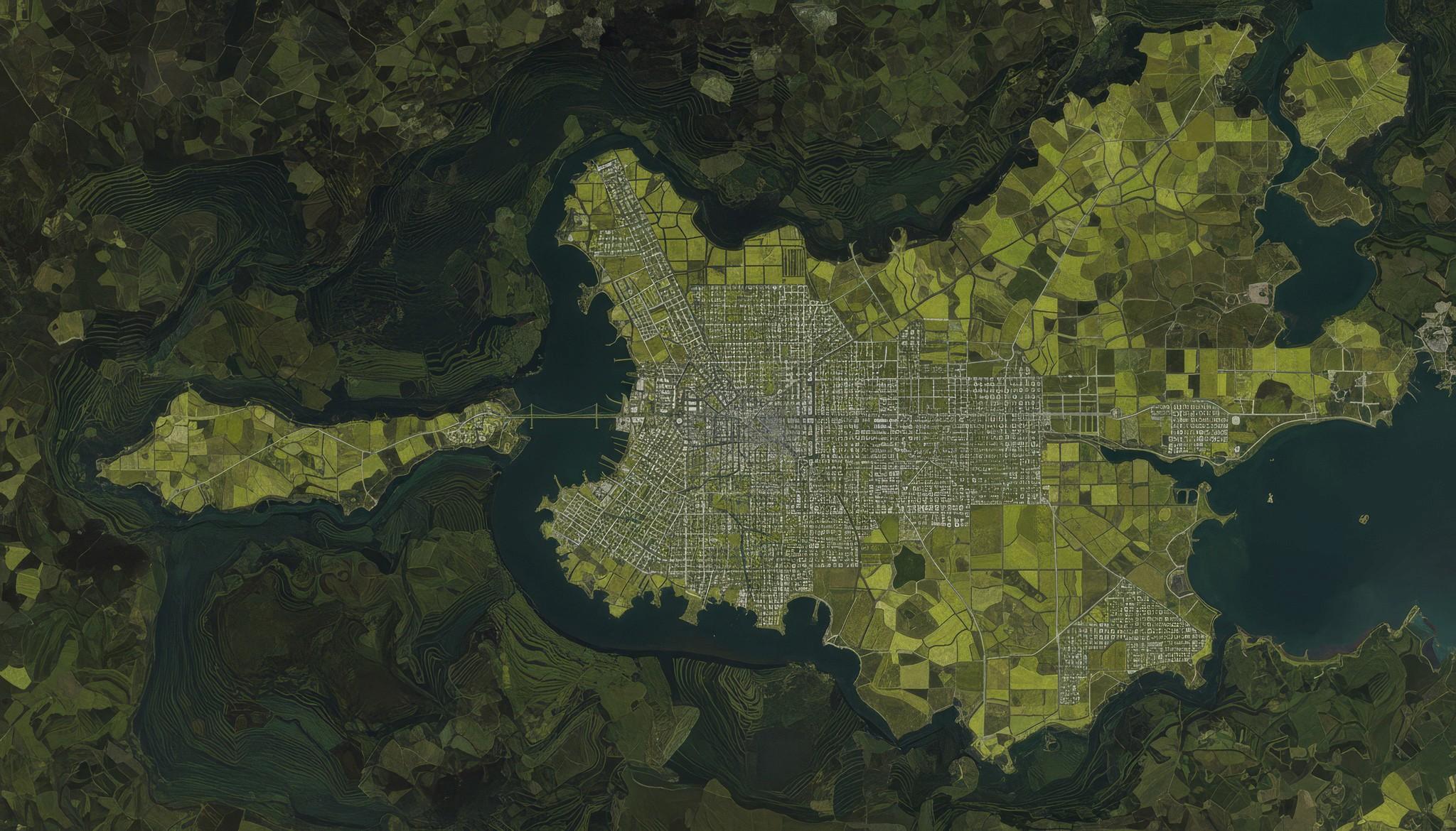 Satellite view of San Francisco